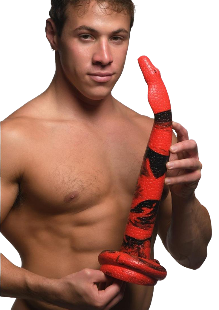 About SnakeDildo.com - Man Holding Snake Dildo